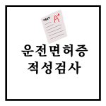 운전면허증 적성검사